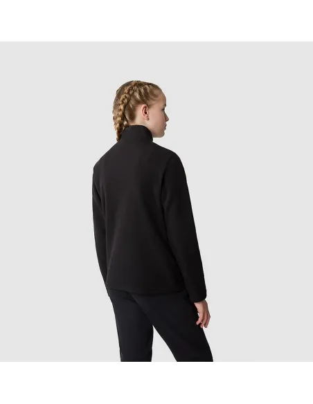 Polar The North Face Teen Glacier Fleece Młodzieżowy Zamek 1/4 Czarny L