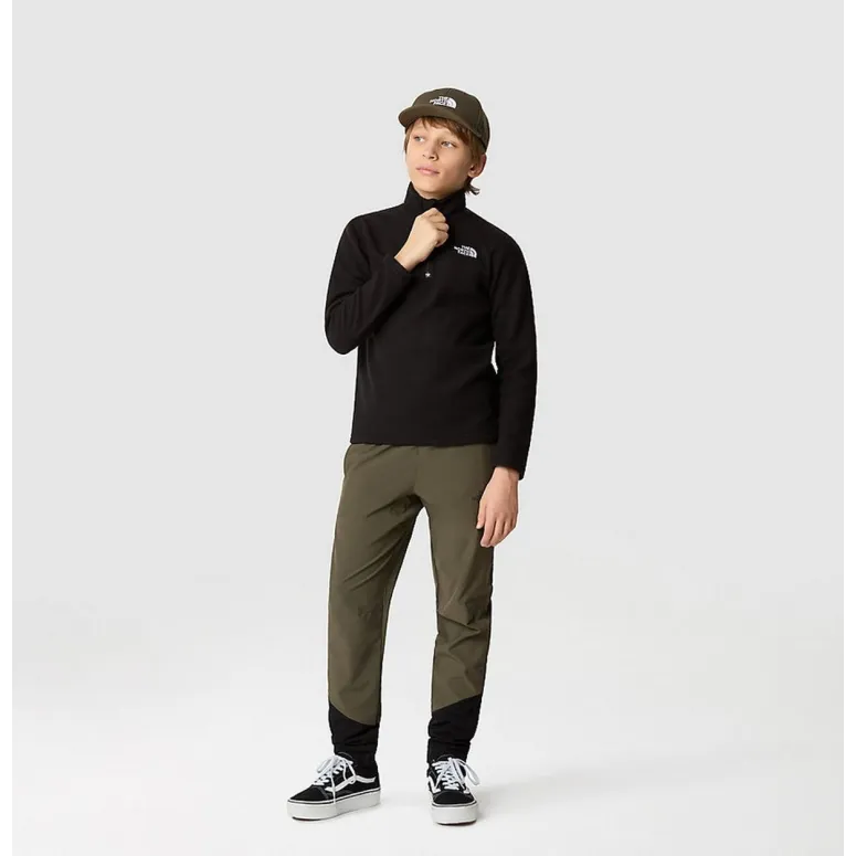 Polar The North Face Teen Glacier Fleece Młodzieżowy Zamek 1/4 Czarny L