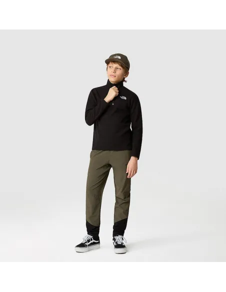 Polar The North Face Teen Glacier Fleece Młodzieżowy Zamek 1/4 Czarny L