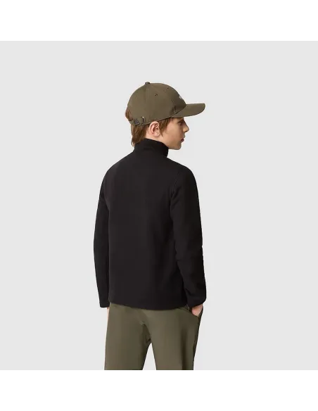 Polar The North Face Teen Glacier Fleece Młodzieżowy Zamek 1/4 Czarny L