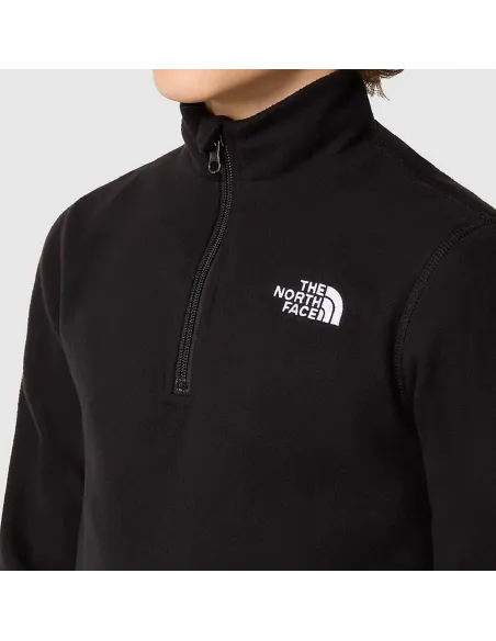 Polar The North Face Teen Glacier Fleece Młodzieżowy Zamek 1/4 Czarny L
