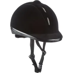 Kask Jeździecki Regulowany HKM New Flock Z Regulacją L 58-61cm Czarny