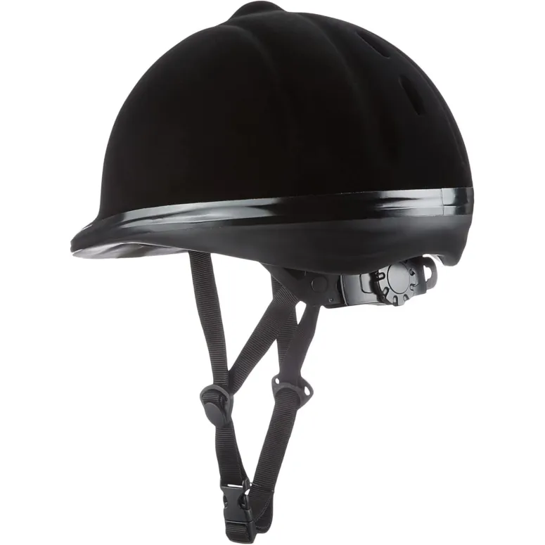 Kask Jeździecki Regulowany HKM New Flock Z Regulacją L 58-61cm Czarny