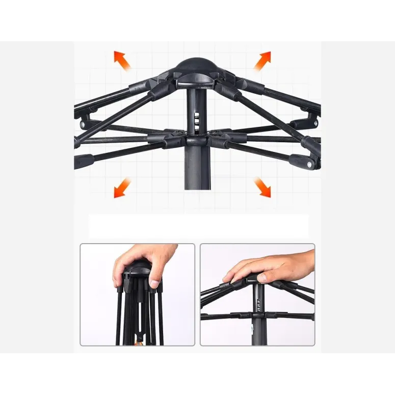 Namiot Turystyczny Samorozkładający ZAIED 3-4 Osobowy 2 Wejścia Pop-Up