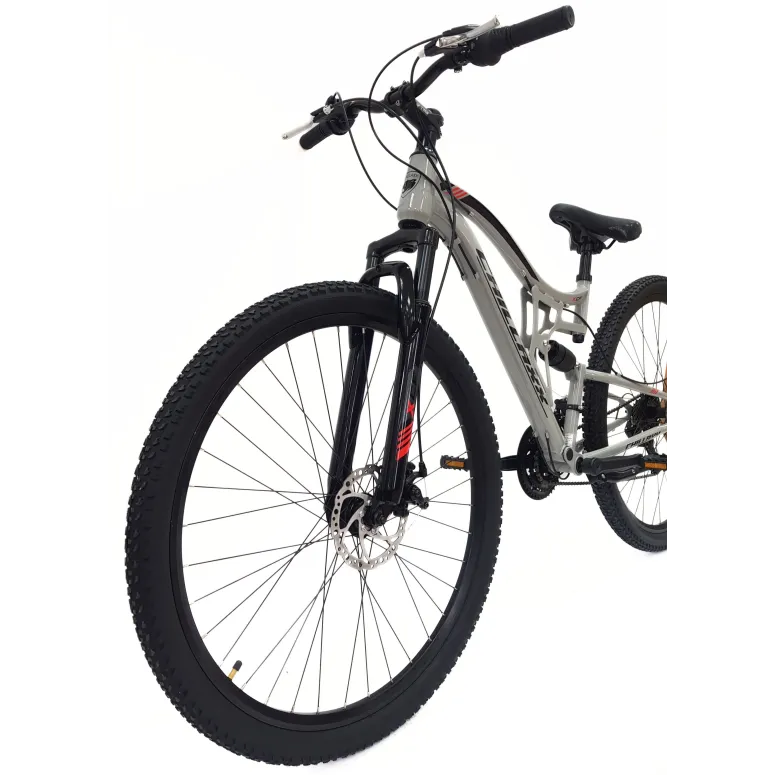 Rower Górski 29 Stal Męski Damski MTB Full Amortyzacja Tarcze Revo Dzwonek