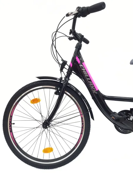 Rower Dziecięcy Miejski 24 Dziewczęcy Bagaż Dzwonek Stopka Światła Błotniki
