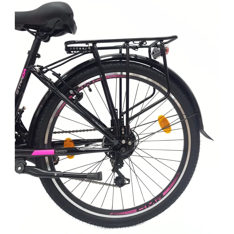 Rower Dziecięcy Miejski 24 Dziewczęcy Bagaż Dzwonek Stopka Światła Błotniki