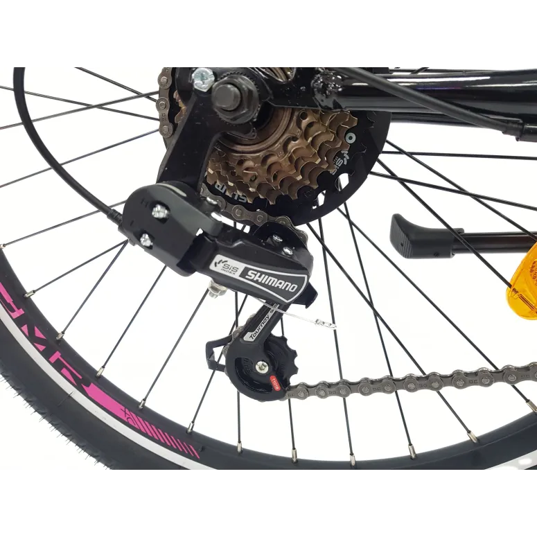 Rower Dziecięcy Miejski 24 Dziewczęcy Bagaż Dzwonek Stopka Światła Błotniki