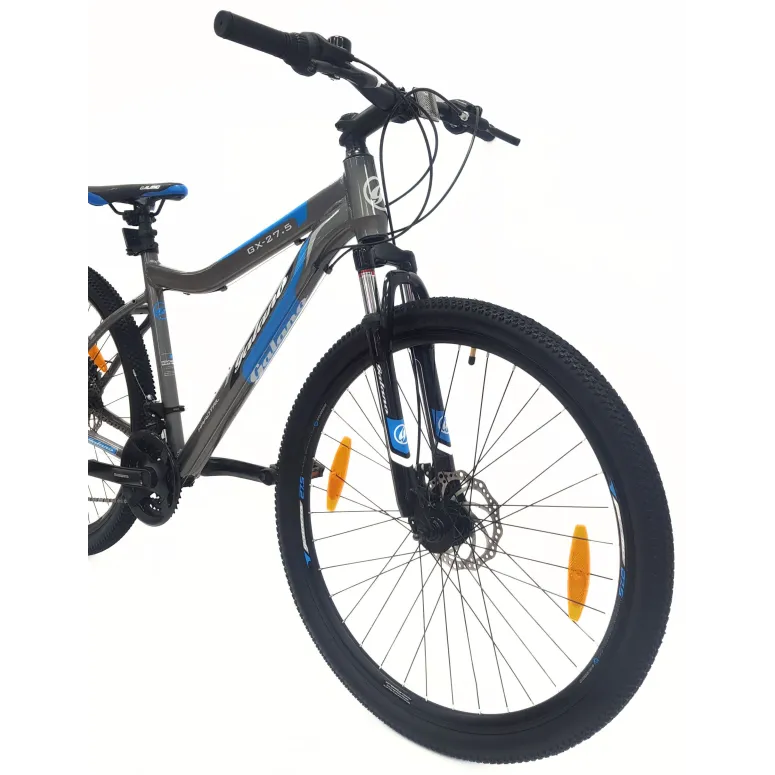 Rower Górski MTB 27,5 Alu Revo Amortyzacja Tarcze Szary Dzwonek Odblaski