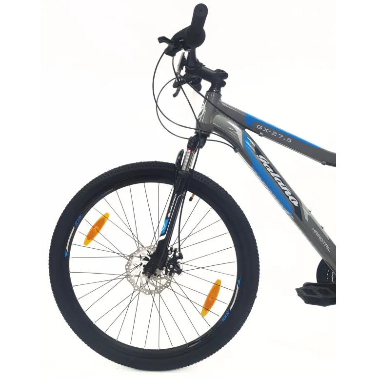 Rower Górski MTB 27,5 Alu Revo Amortyzacja Tarcze Szary Dzwonek Odblaski