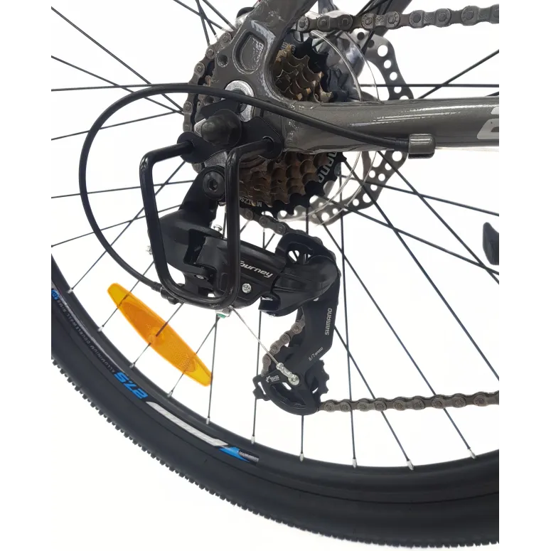 Rower Górski MTB 27,5 Alu Revo Amortyzacja Tarcze Szary Dzwonek Odblaski