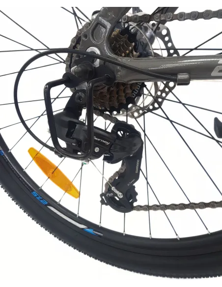 Rower Górski MTB 27,5 Alu Revo Amortyzacja Tarcze Szary Dzwonek Odblaski