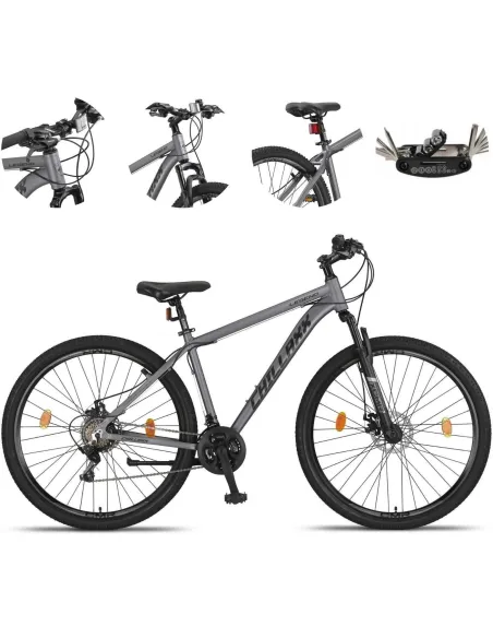 Rower Górski 29 Męski Damski Alu Hardtail Cyngle Dzwonek Stopka Odblaski