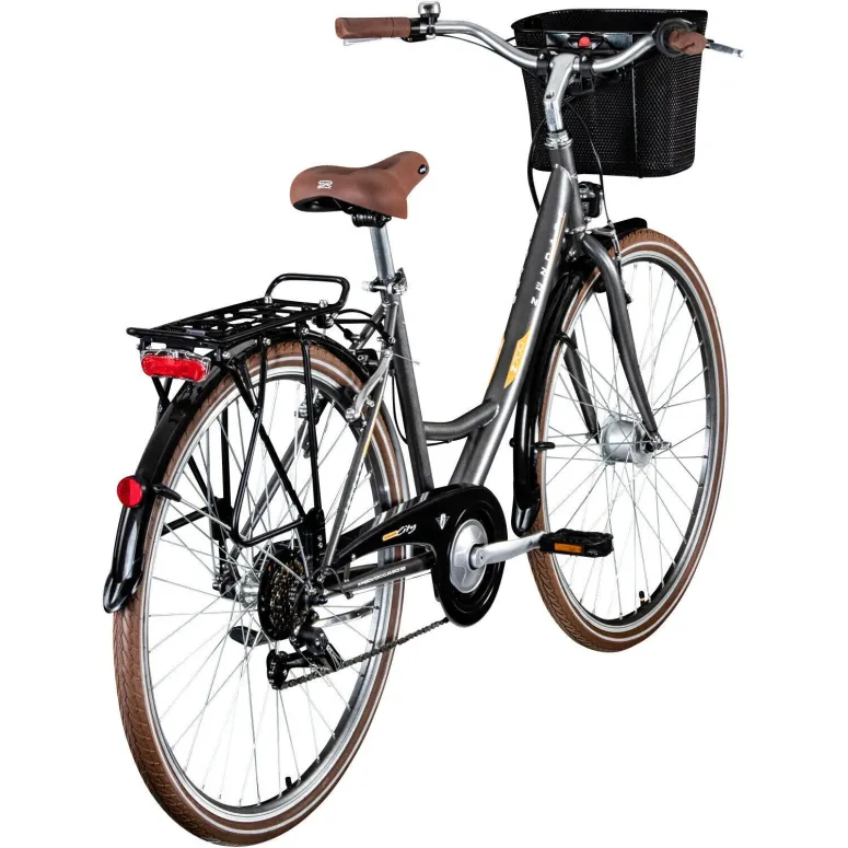 Rower Miejski Damski 28 Koszyk Dynamo Błotniki Bagaż Dzwonek Stopka Damka