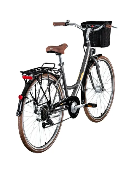 Rower Miejski Damski 28 Koszyk Dynamo Błotniki Bagaż Dzwonek Stopka Damka