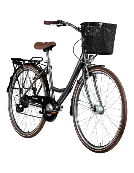Rower Miejski Damski 28 Koszyk Dynamo Błotniki Bagaż Dzwonek Stopka Damka