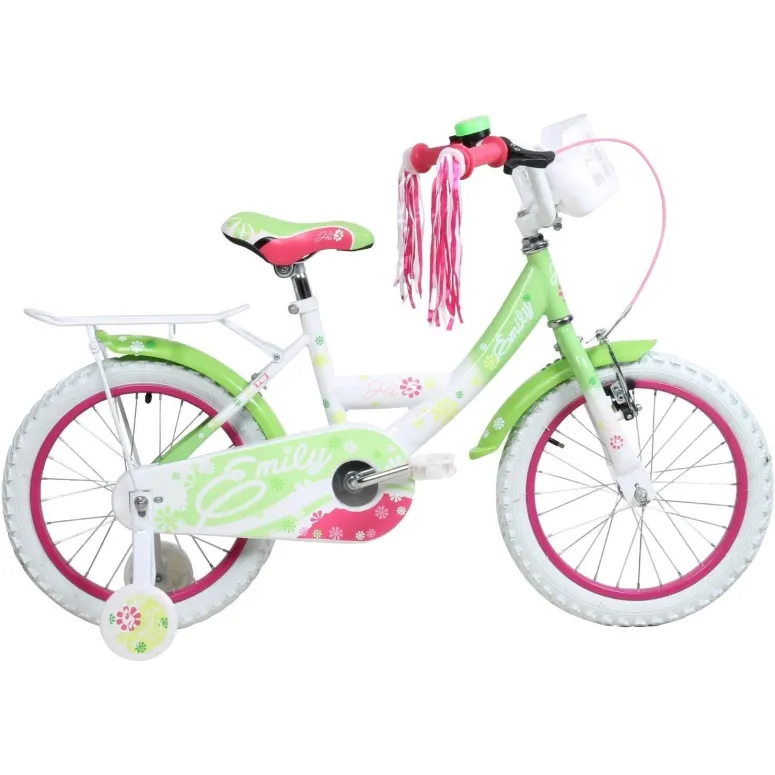 Dziewczęcy Rowerek 14 Kółka Boczne Kontra Wstążki