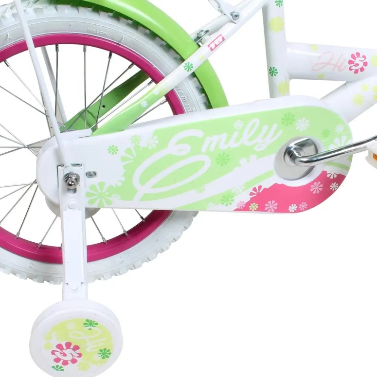 Dziewczęcy Rowerek 14 Kółka Boczne Kontra Wstążki