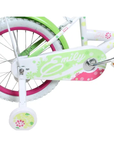 Dziewczęcy Rowerek 14 Kółka Boczne Kontra Wstążki