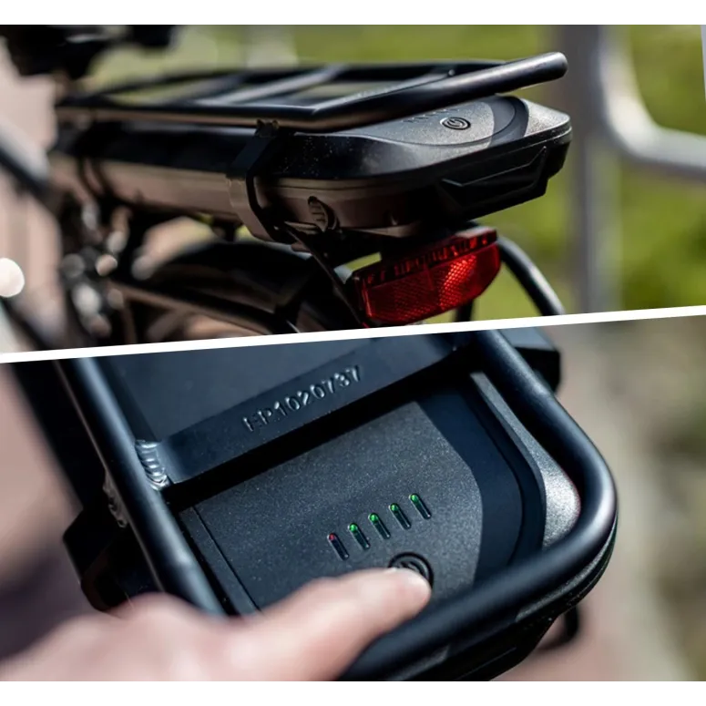 Elektryczny Rower Trekkingowy 28 ALU 3 Tryby LED Turystyczny Męski Błotniki