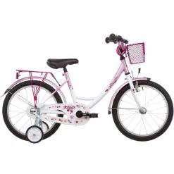 Dziewczęcy Rowerek 16 Kontra Kółka Boczne Koszyk