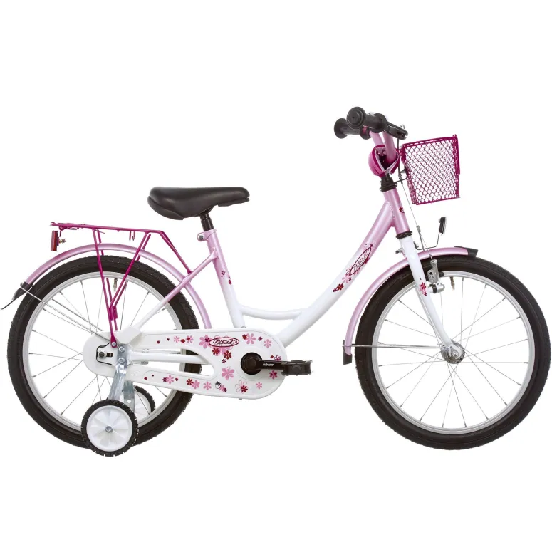 Dziewczęcy Rowerek 16 Kontra Kółka Boczne Koszyk