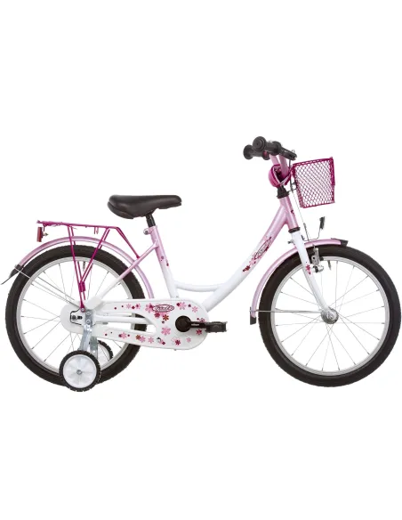 Dziewczęcy Rowerek 16 Kontra Kółka Boczne Koszyk