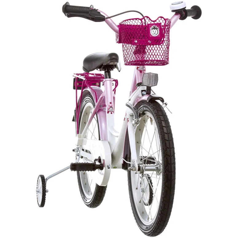 Dziewczęcy Rowerek 16 Kontra Kółka Boczne Koszyk