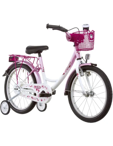 Dziewczęcy Rowerek 16 Kontra Kółka Boczne Koszyk