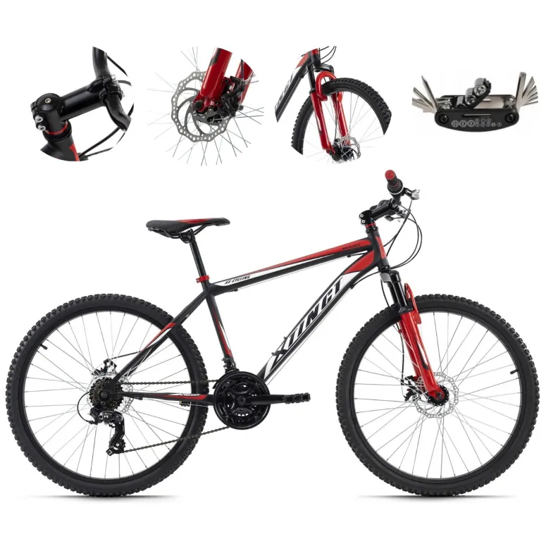 Rower Górski 26 Młodzieżowy Hardtail MTB Tarcze Amortyzacja Uniwersalny