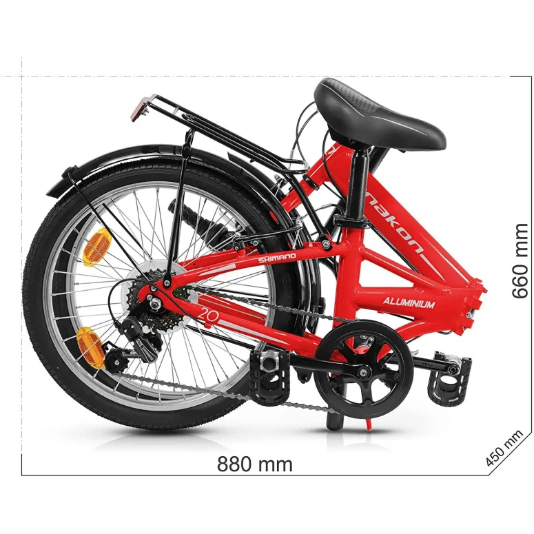 ALU Składany Rower Miejski 20 Składak Anakon 1x6