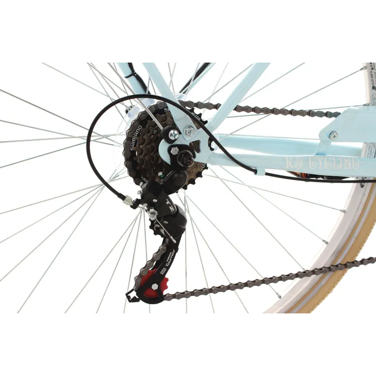 Damski Rower Miejski 28 Damka Shimano Stal Bagażnik Światła Retro Błotniki