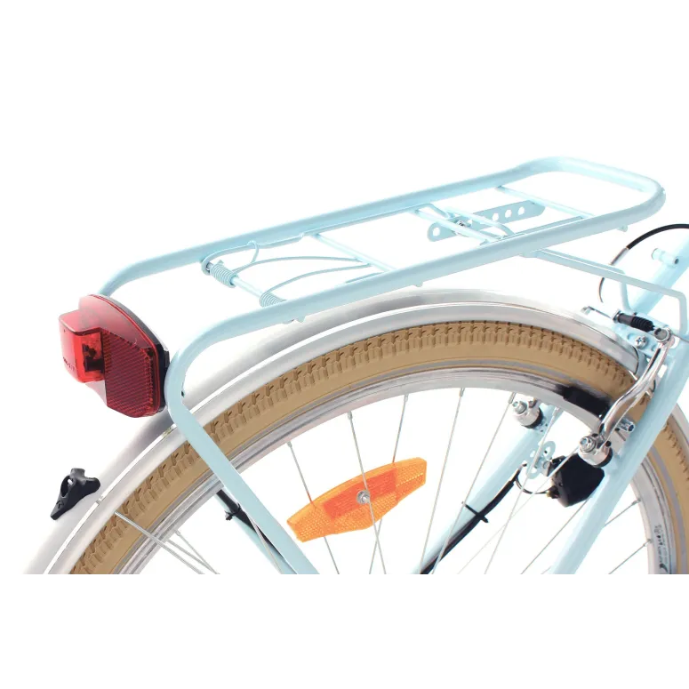 Damski Rower Miejski 28 Damka Shimano Stal Bagażnik Światła Retro Błotniki