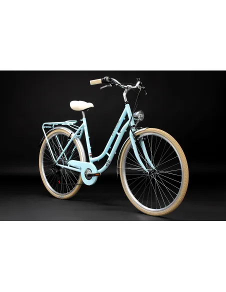 Damski Rower Miejski 28 Damka Shimano Stal Bagażnik Światła Retro Błotniki