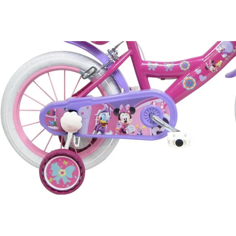 Dziewczęcy Rowerek 14 Disney Myszka Minnie Kółka