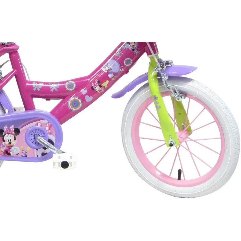 Dziewczęcy Rowerek 14 Disney Myszka Minnie Kółka
