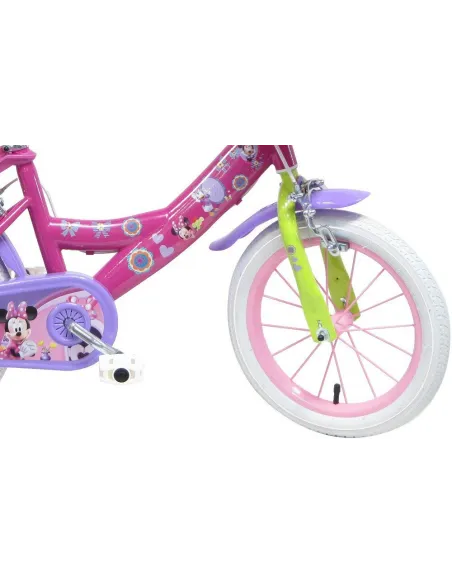 Dziewczęcy Rowerek 14 Disney Myszka Minnie Kółka