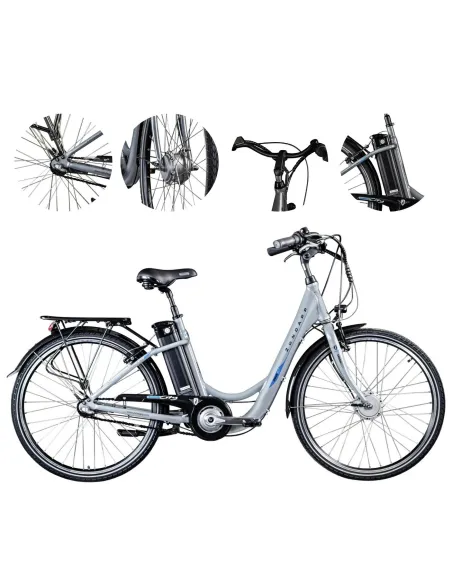 Elektryczny Rower Miejski 26 Nexus ALU 10.4 Ah 250 W Dzwonek Bagaż Błotniki