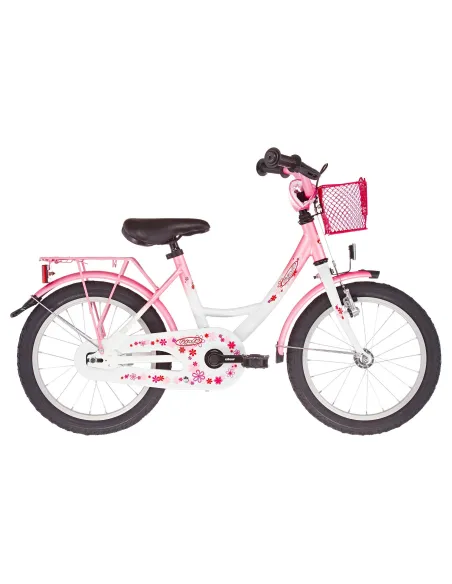 Rowerek Dziecięcy 16 Dziewczęcy Koła Boczne Koszyk