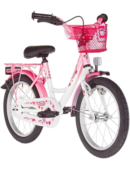Rowerek Dziecięcy 16 Dziewczęcy Koła Boczne Koszyk
