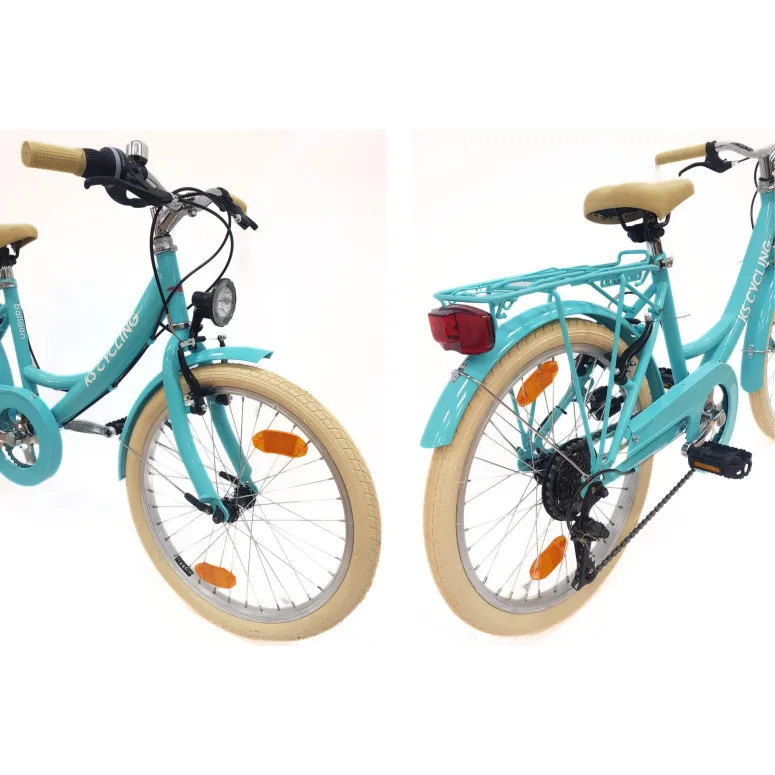 Rower Miejski Dziecięcy 20 Stalowy Bagażnik Osłona Światła Dzwonek Stopka