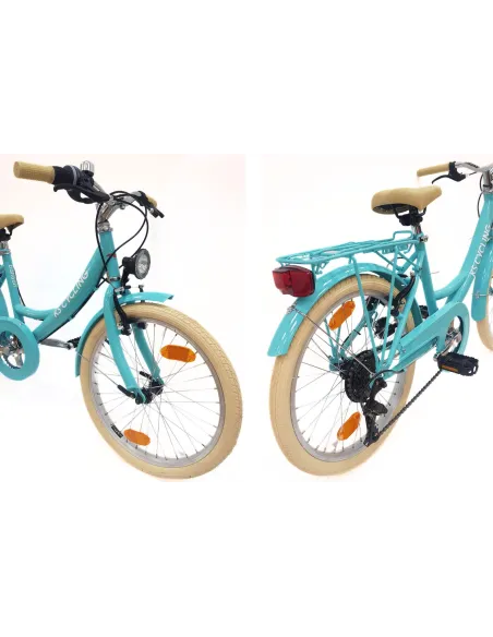 Rower Miejski Dziecięcy 20 Stalowy Bagażnik Osłona Światła Dzwonek Stopka