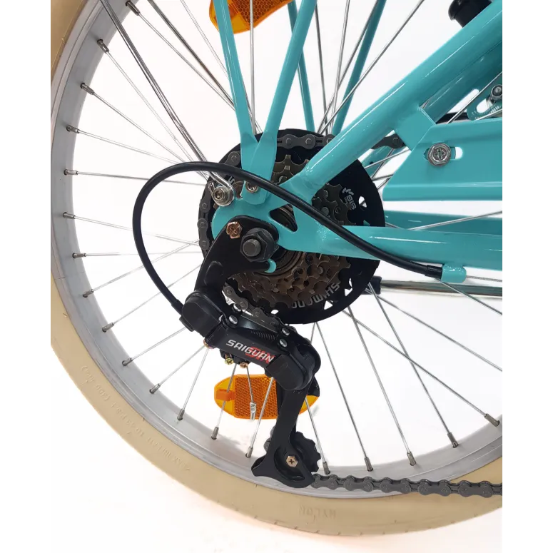 Rower Miejski Dziecięcy 20 Stalowy Bagażnik Osłona Światła Dzwonek Stopka