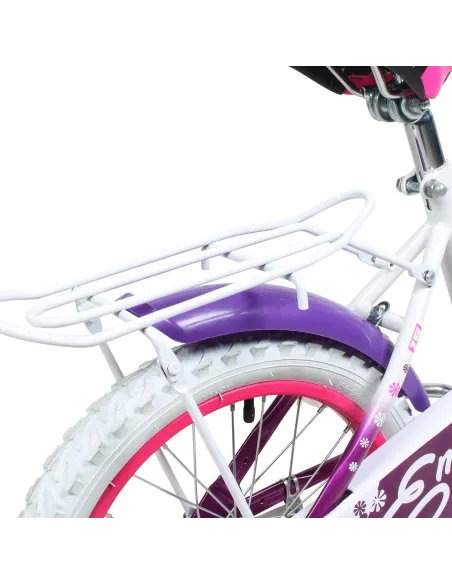 Dziewczęcy Rowerek 14 Kółka Boczne Koszyk
