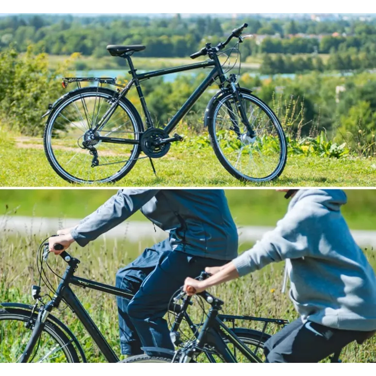 Rower Trekkingowy Męski 28 ALU Turystyczny Altus Bagażnik Błotniki Dzwonek