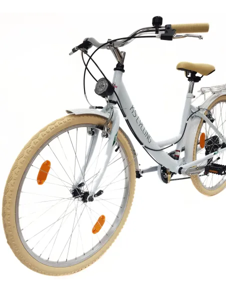 Rower Miejski Damski Dziewczęcy 26 Stal Światła Bagażnik Odblaski Dzwonek