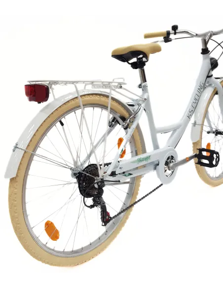 Rower Miejski Damski Dziewczęcy 26 Stal Światła Bagażnik Odblaski Dzwonek