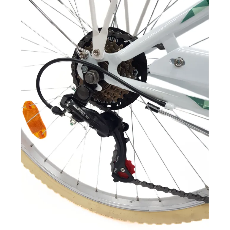 Rower Miejski Damski Dziewczęcy 26 Stal Światła Bagażnik Odblaski Dzwonek