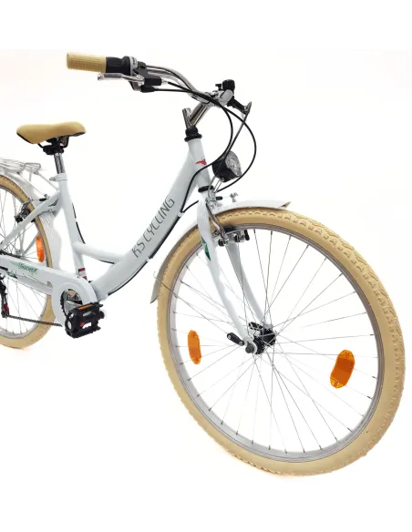Rower Miejski Damski Dziewczęcy 26 Stal Światła Bagażnik Odblaski Dzwonek