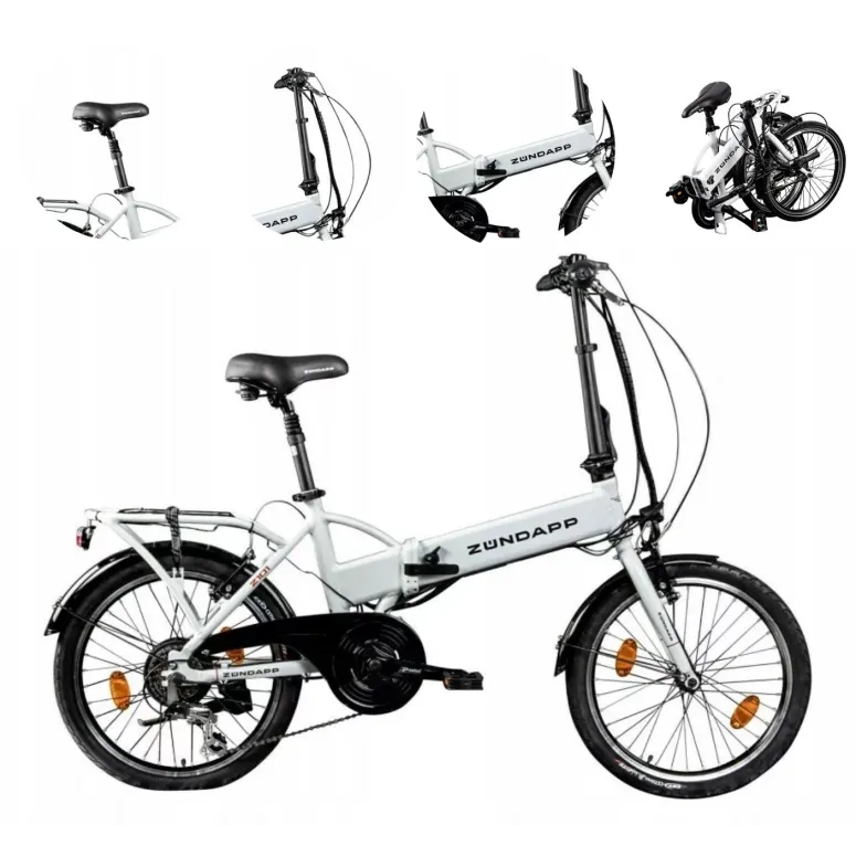 Elektryczny Rower Składany 20 Miejski 250W Revo Składak 3 Tryby Wspomaganie